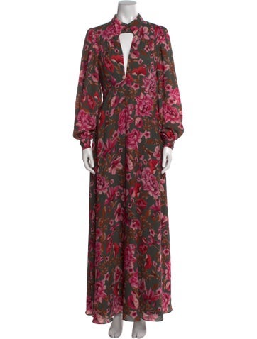 Fame & Partners Dresses Floral Print Long Dress S