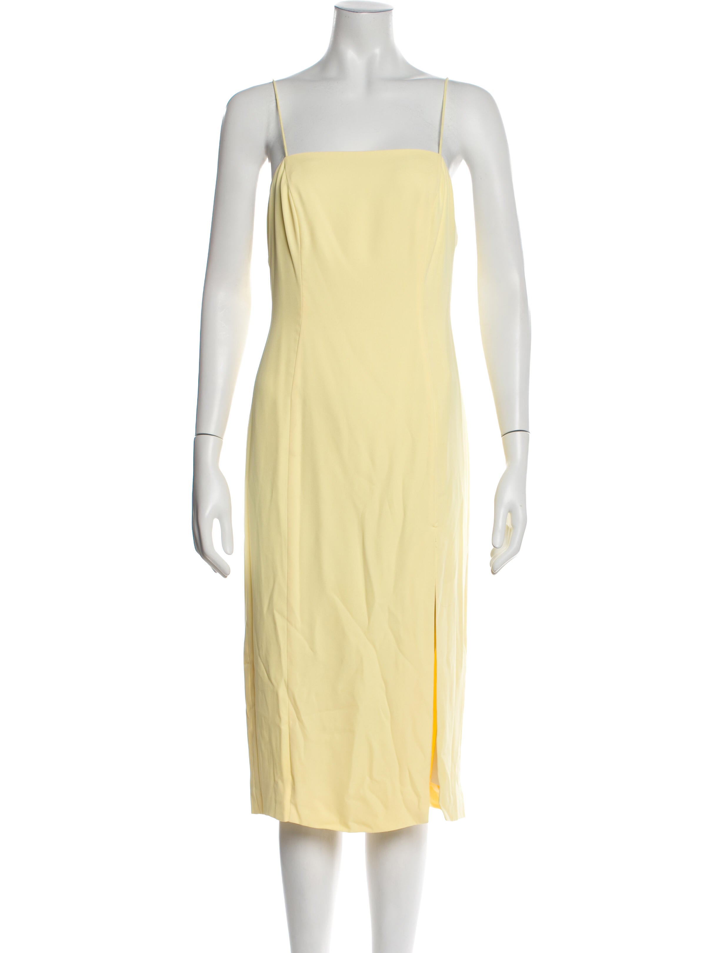 Fame & Partners Square Neckline Midi Length Dress