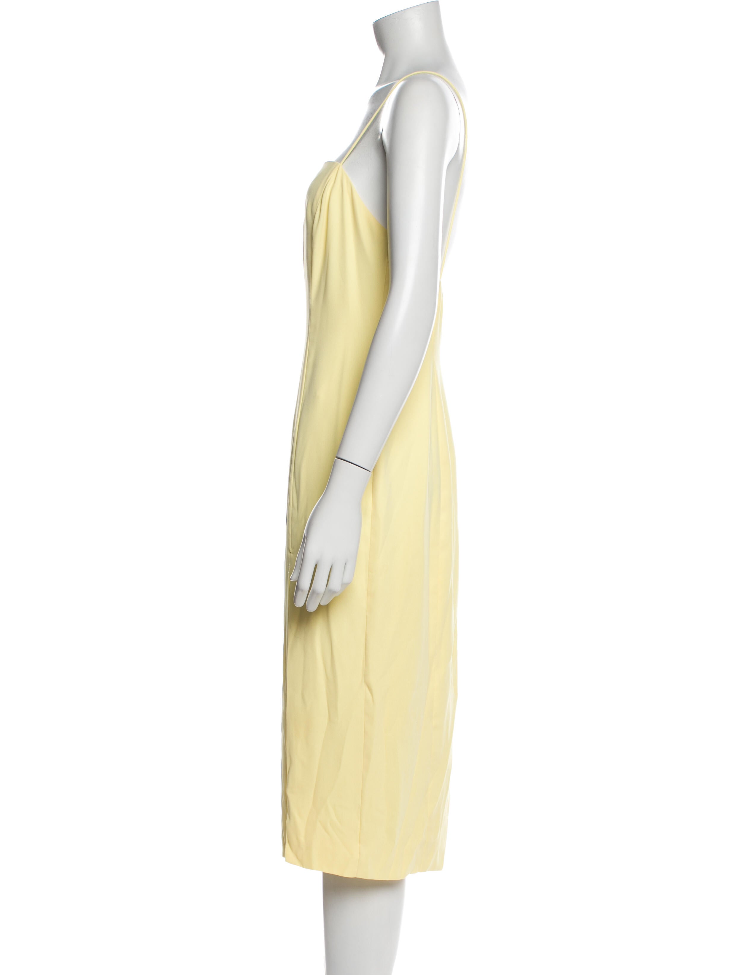 Fame & Partners Square Neckline Midi Length Dress