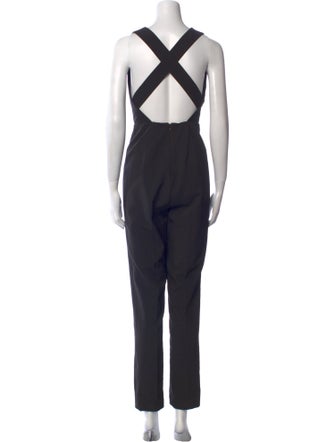 Fame & Partners Plunge Neckline Jumpsuit
