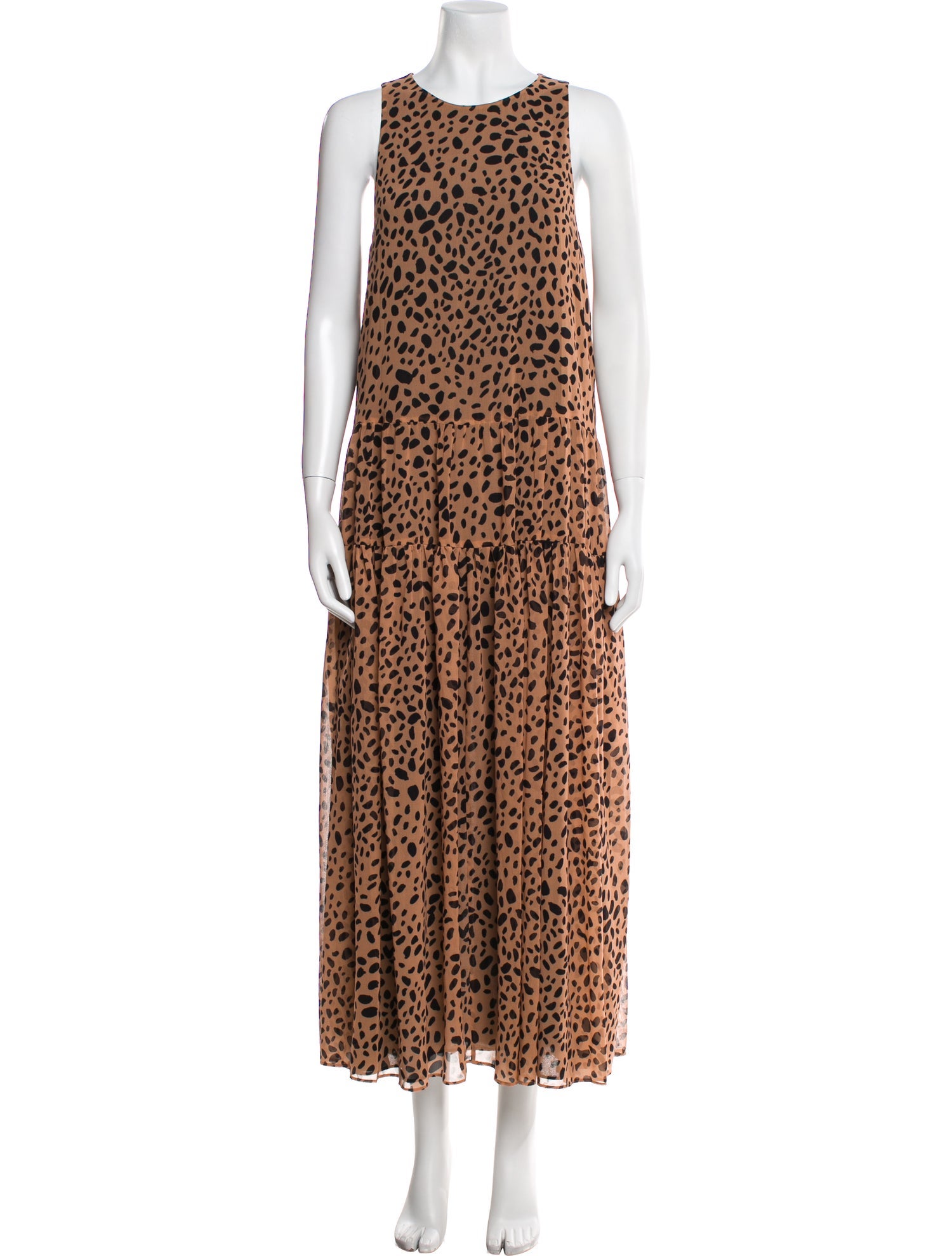 Fame & Partners Animal Print Long Dress