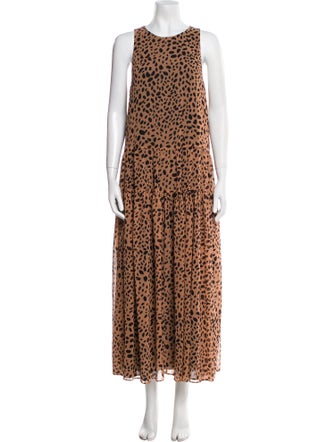 Fame & Partners Animal Print Long Dress