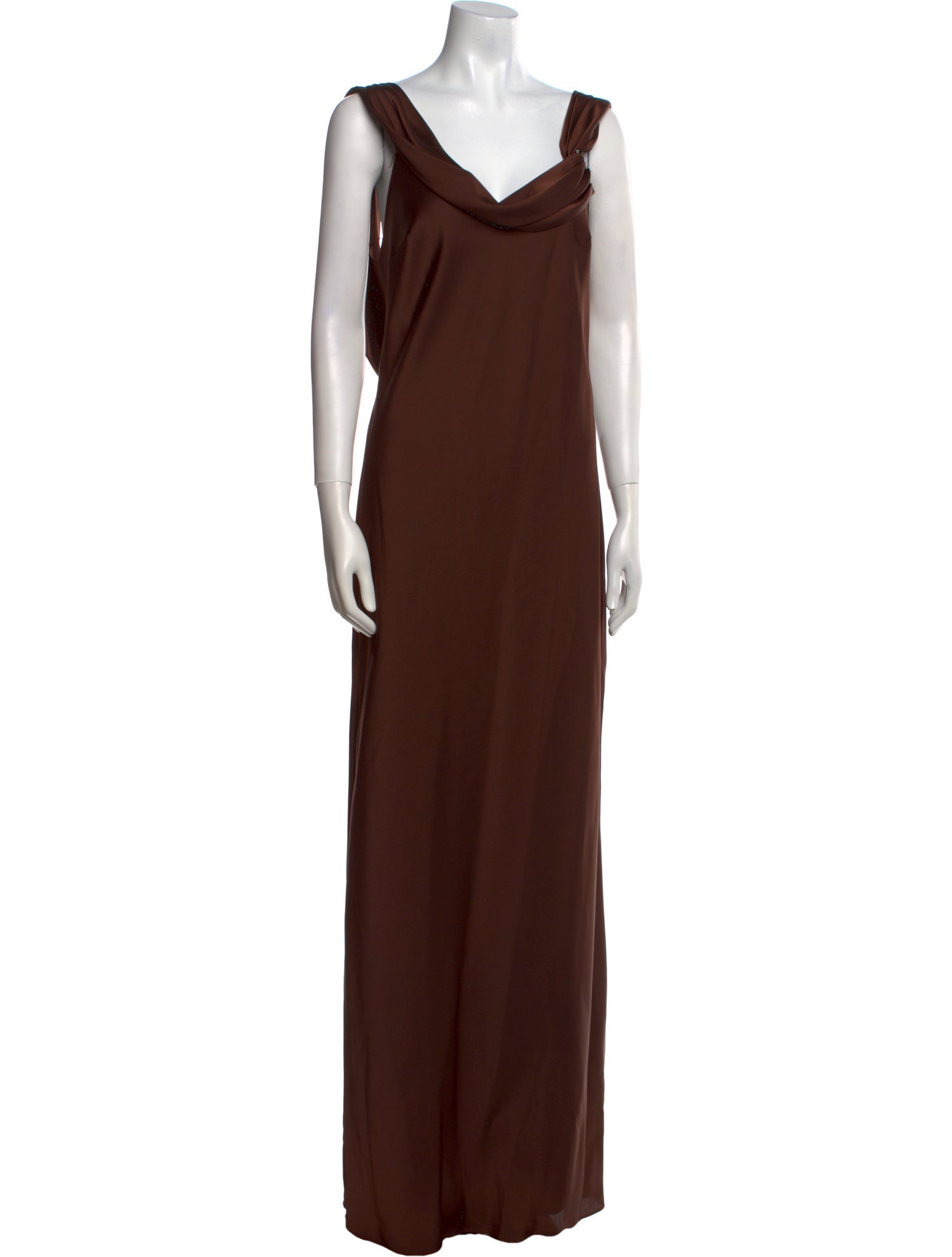 Fame & Partners Cowl Neck Long Dress