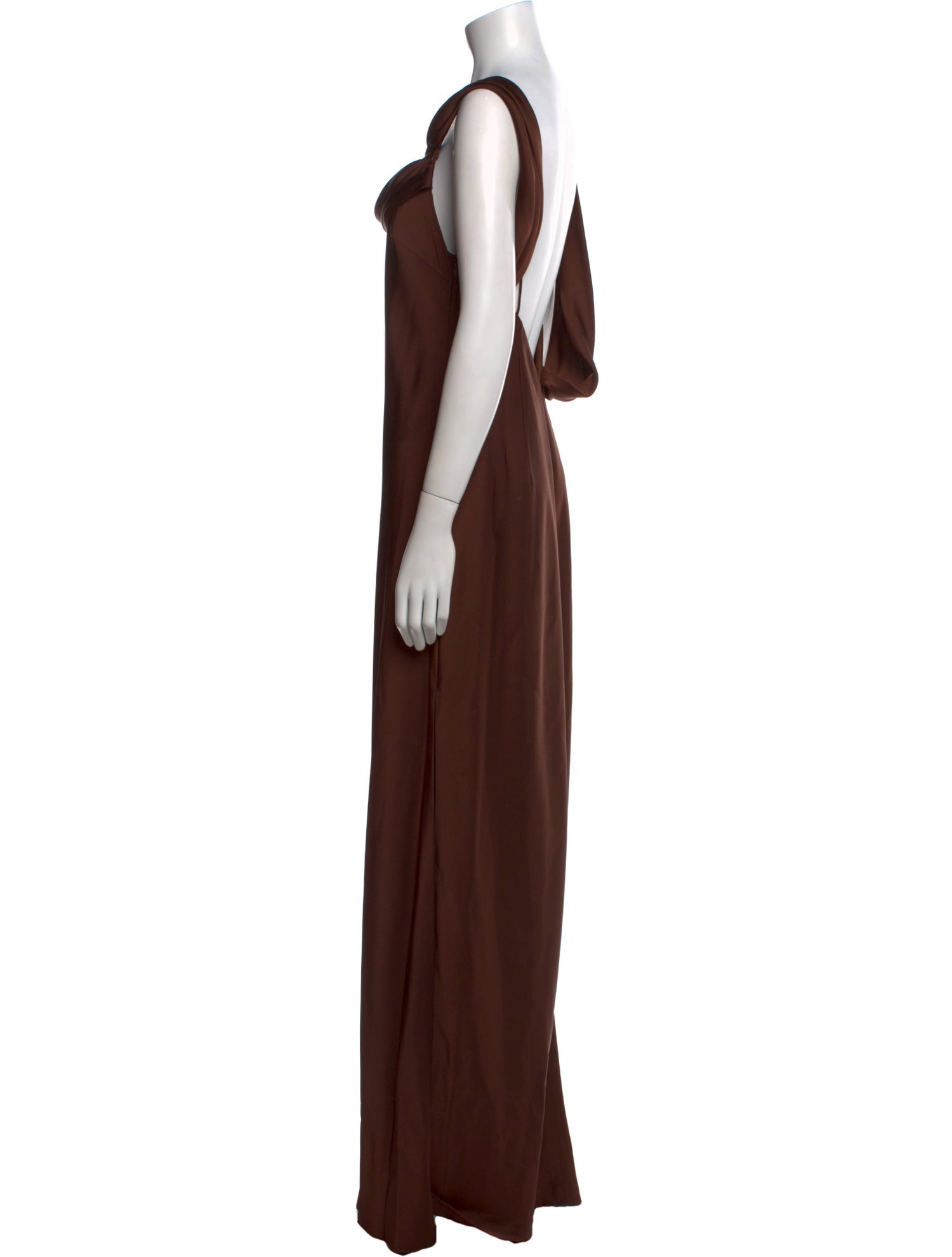 Fame & Partners Cowl Neck Long Dress
