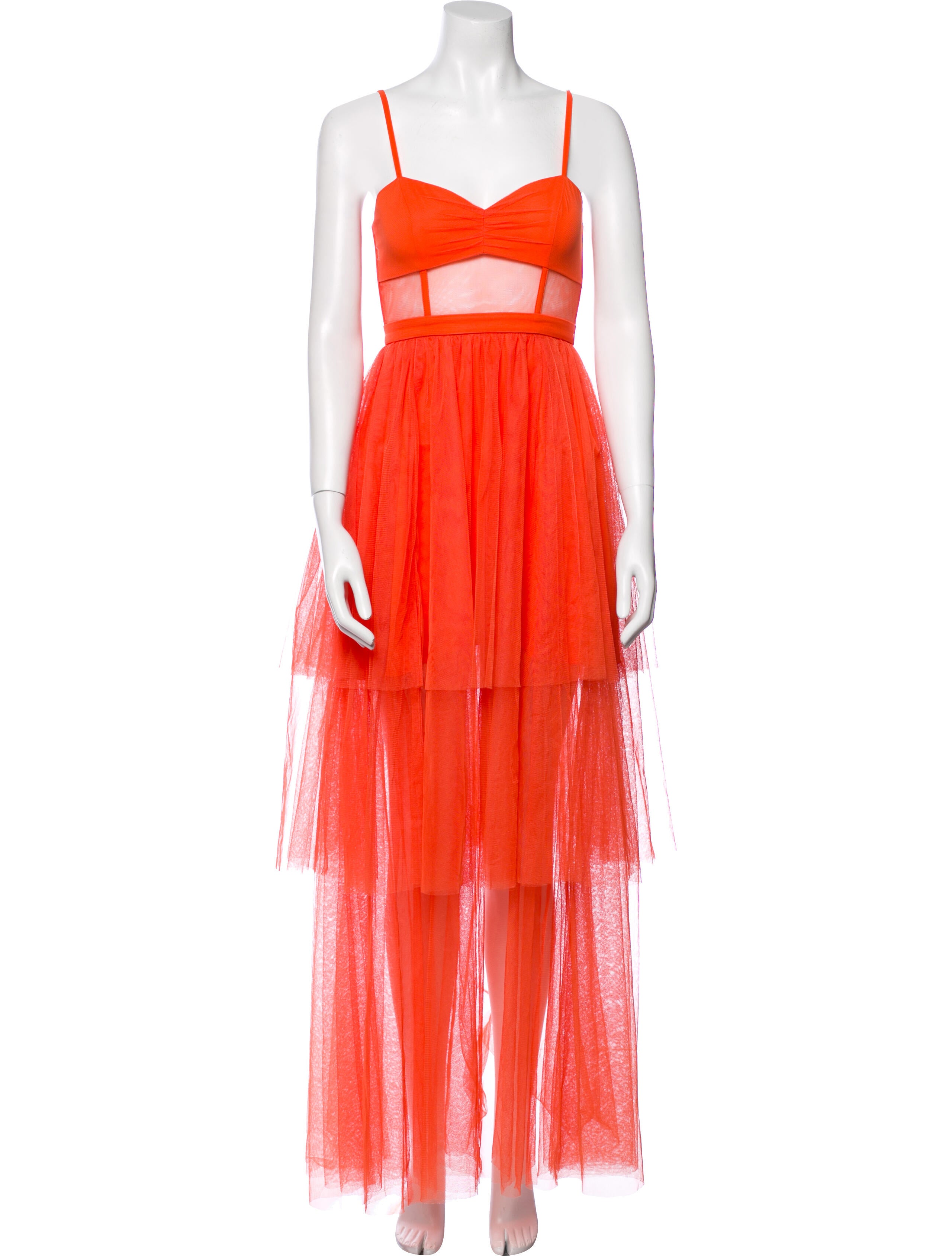 Fame & Partners Square Neckline Long Dress