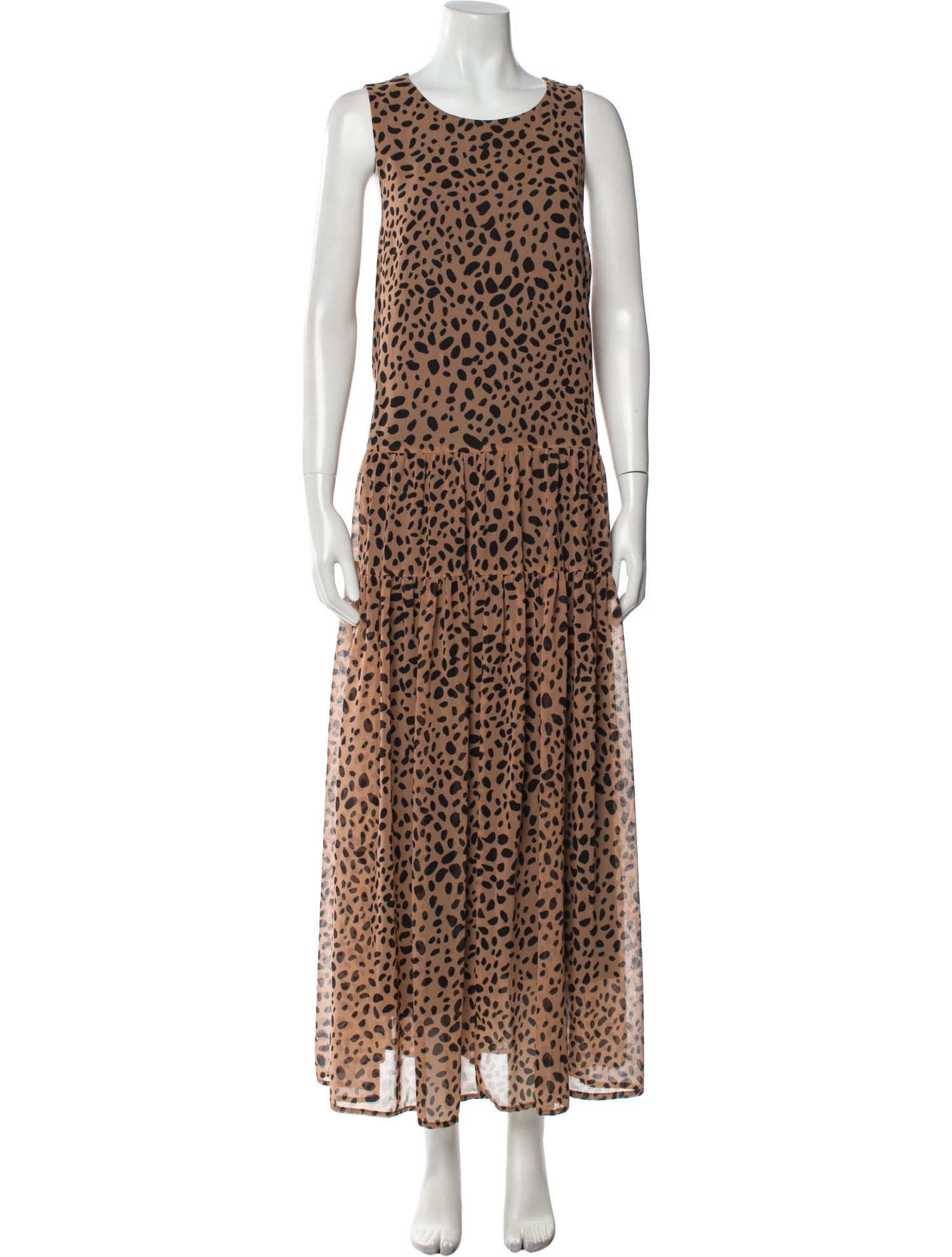 Fame & Partners Animal Print Long Dress