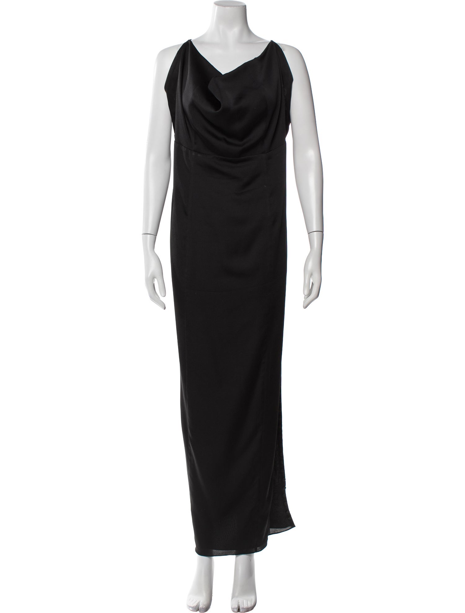 Fame & Partners Cowl Neck Long Dress
