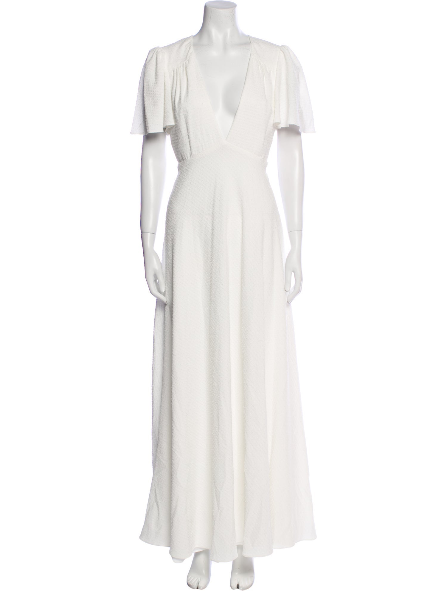 Fame & Partners Plunge Neckline Long Dress