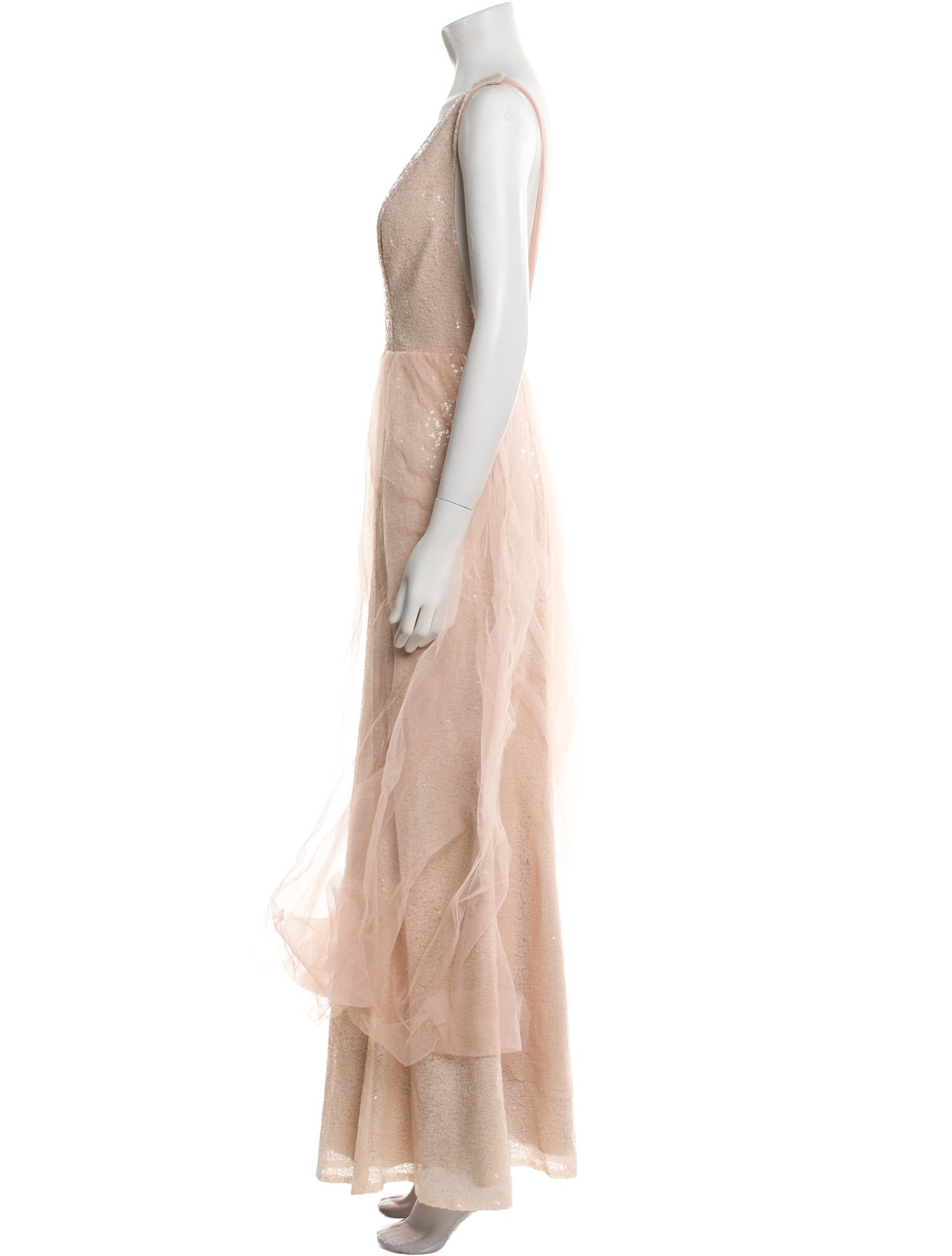 Fame & Partners V-Neck Long Dress