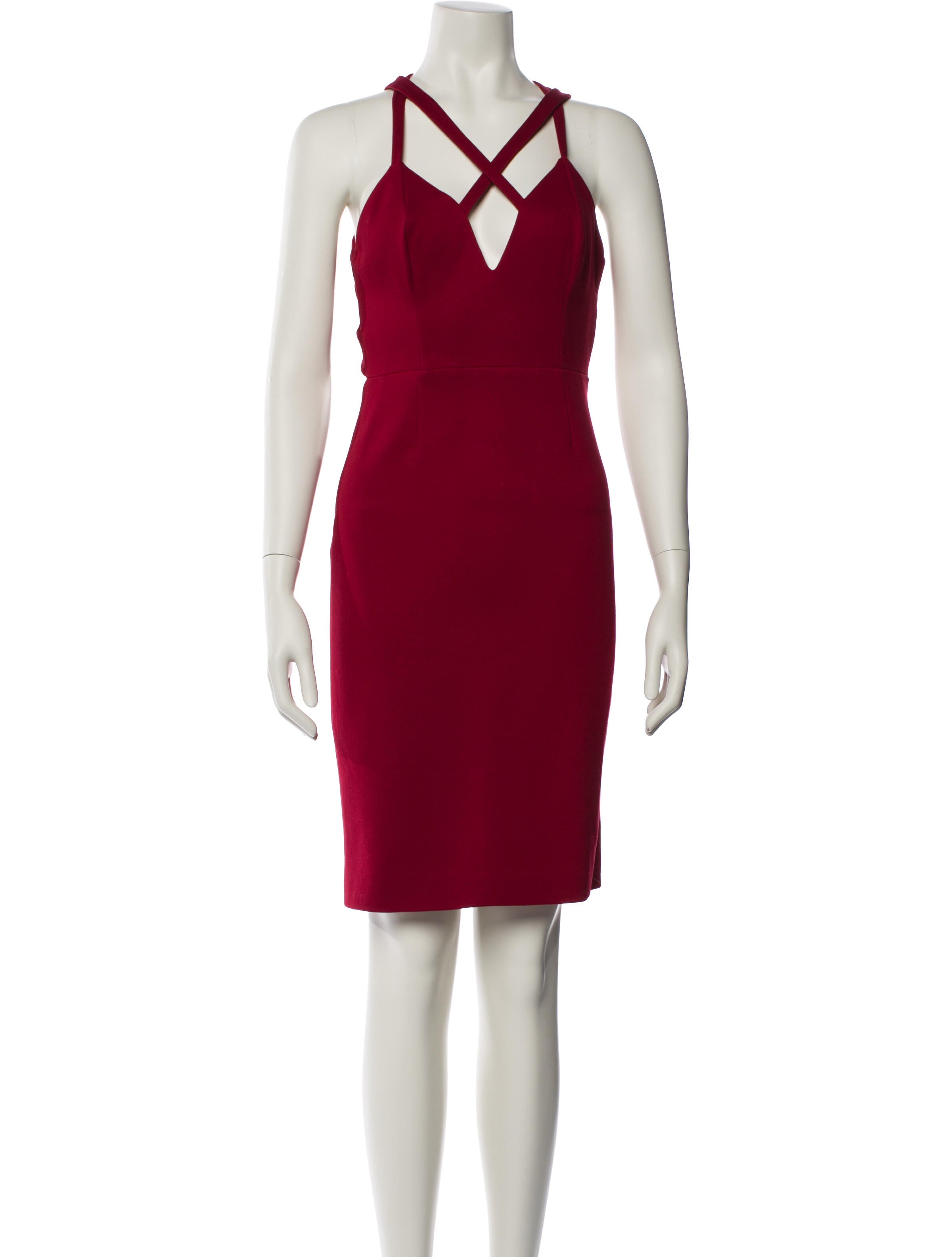 Fame & Partners V-Neck Knee-Length Dress