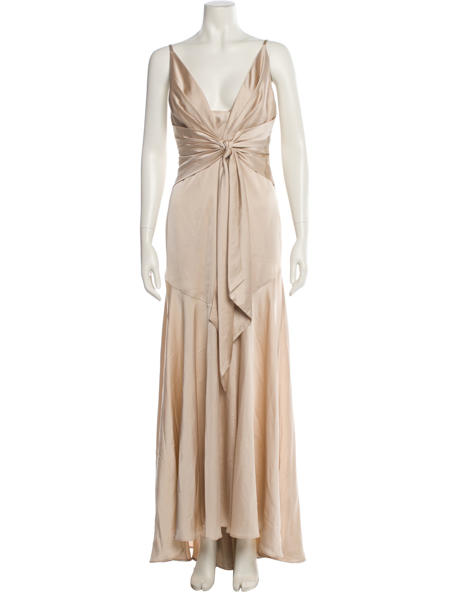 Fame & Partners V-Neck Long Dress