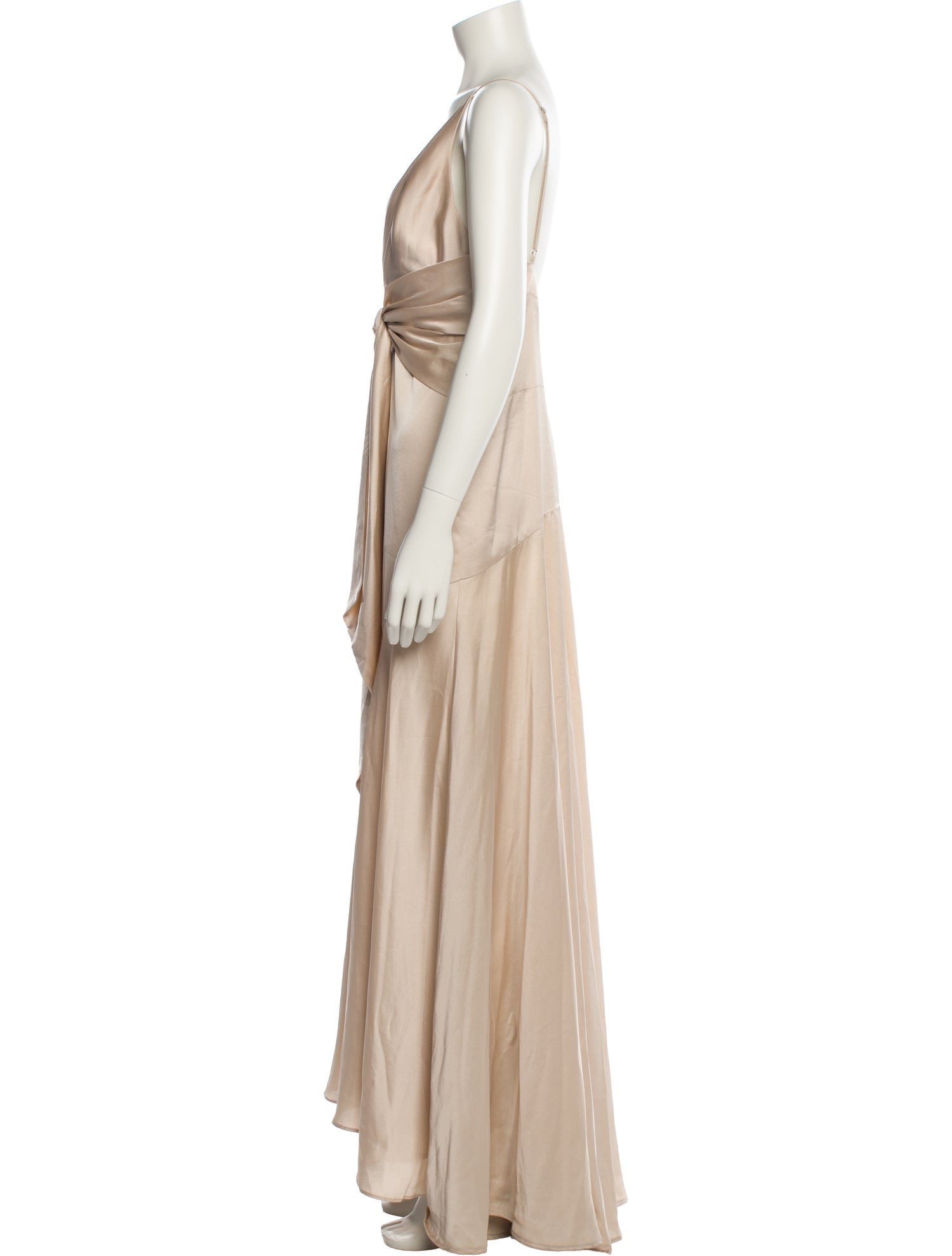Fame & Partners V-Neck Long Dress