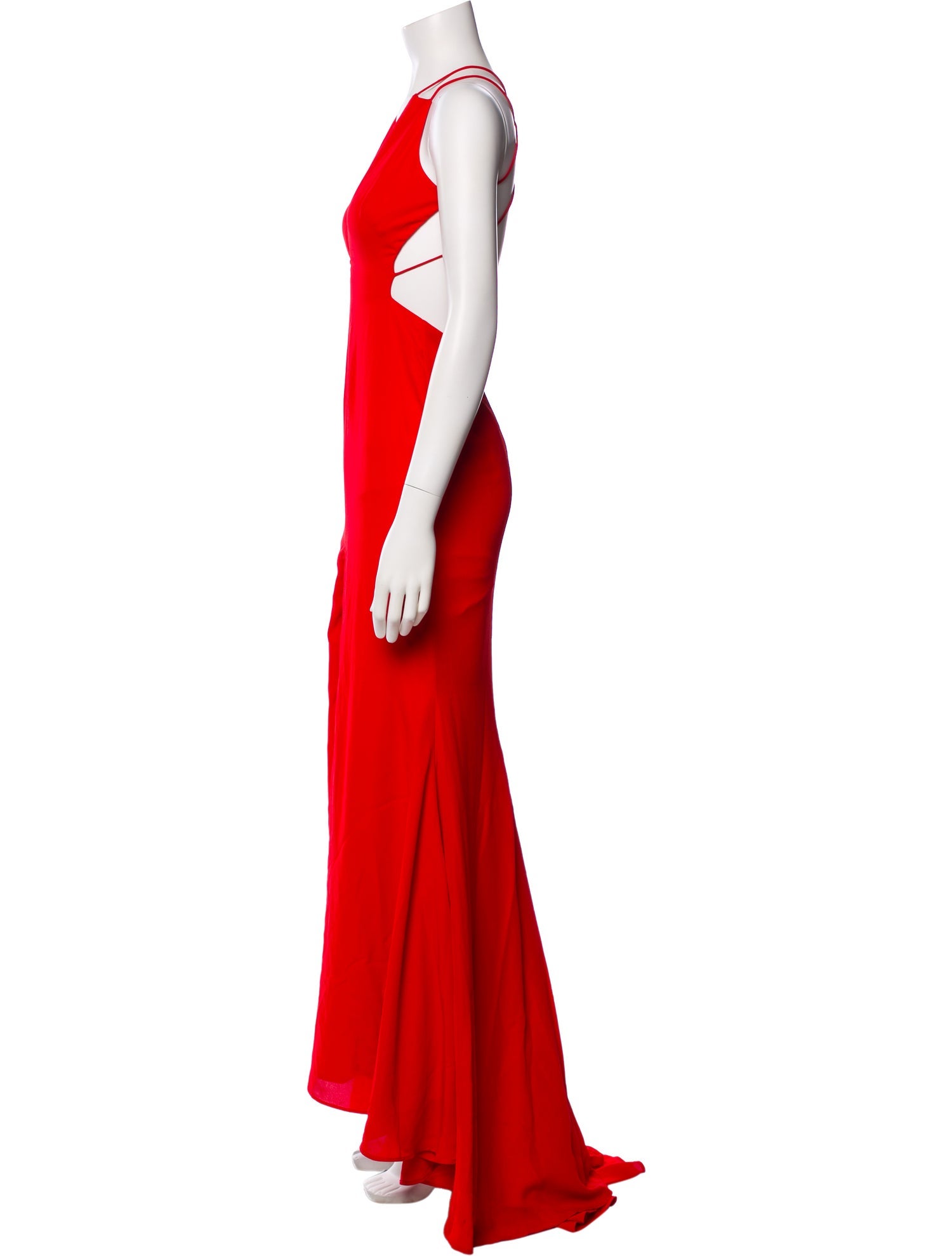 Fame & Partners V-Neck Long Dress