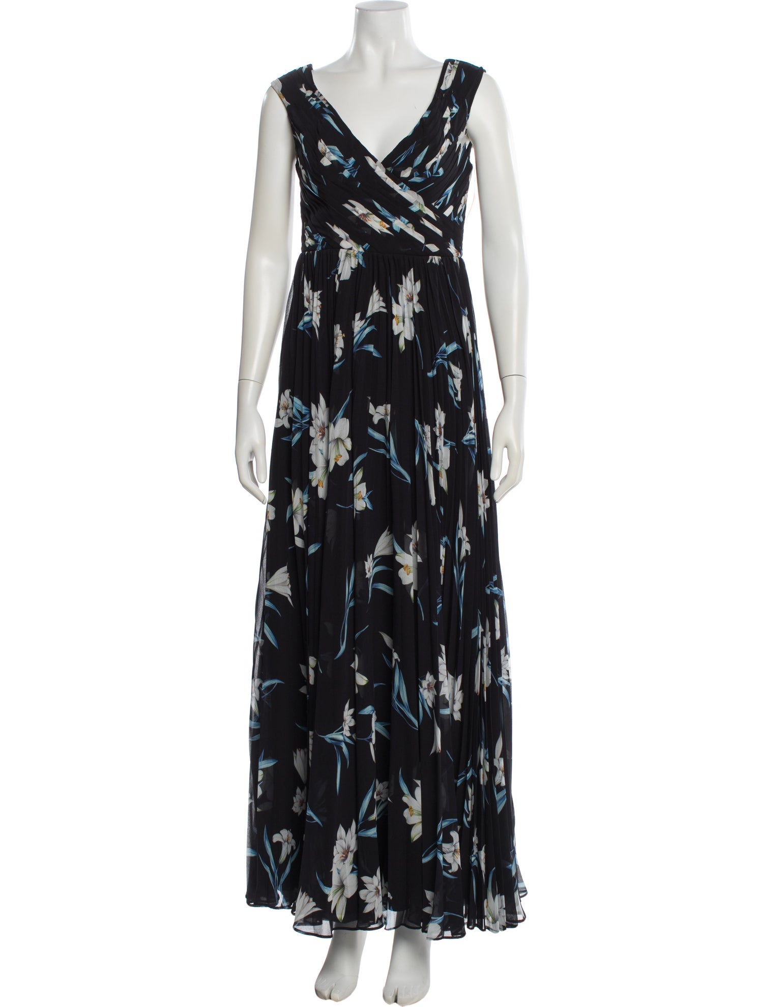 Fame & Partners Floral Print Long Dress
