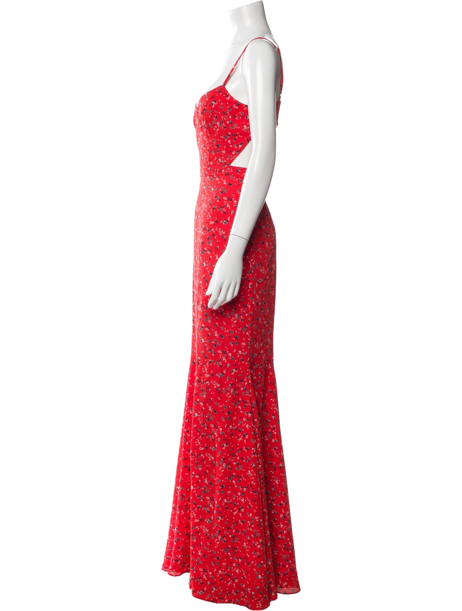 Fame & Partners Floral Print Long Dress