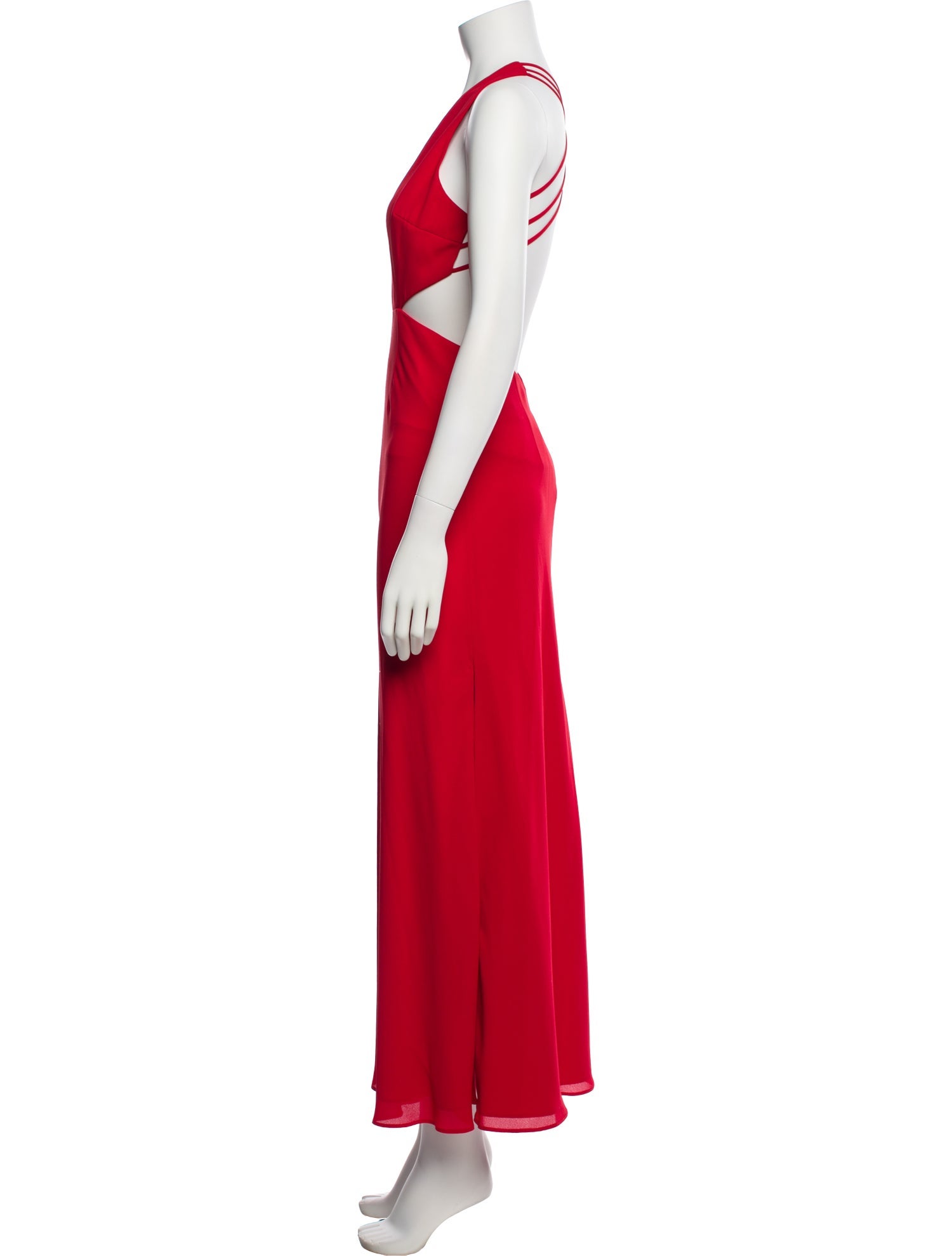 Fame & Partners V-Neck Long Dress