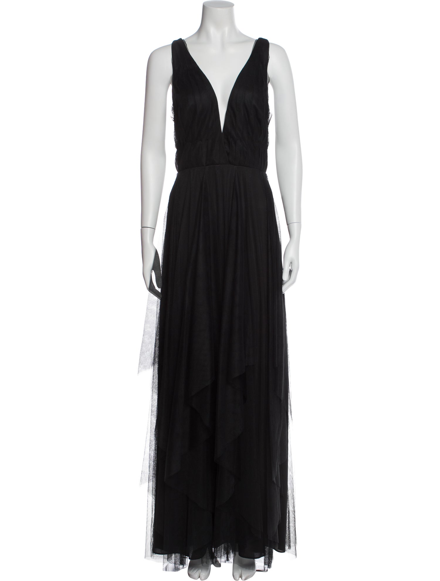 Fame & Partners V-Neck Long Dress