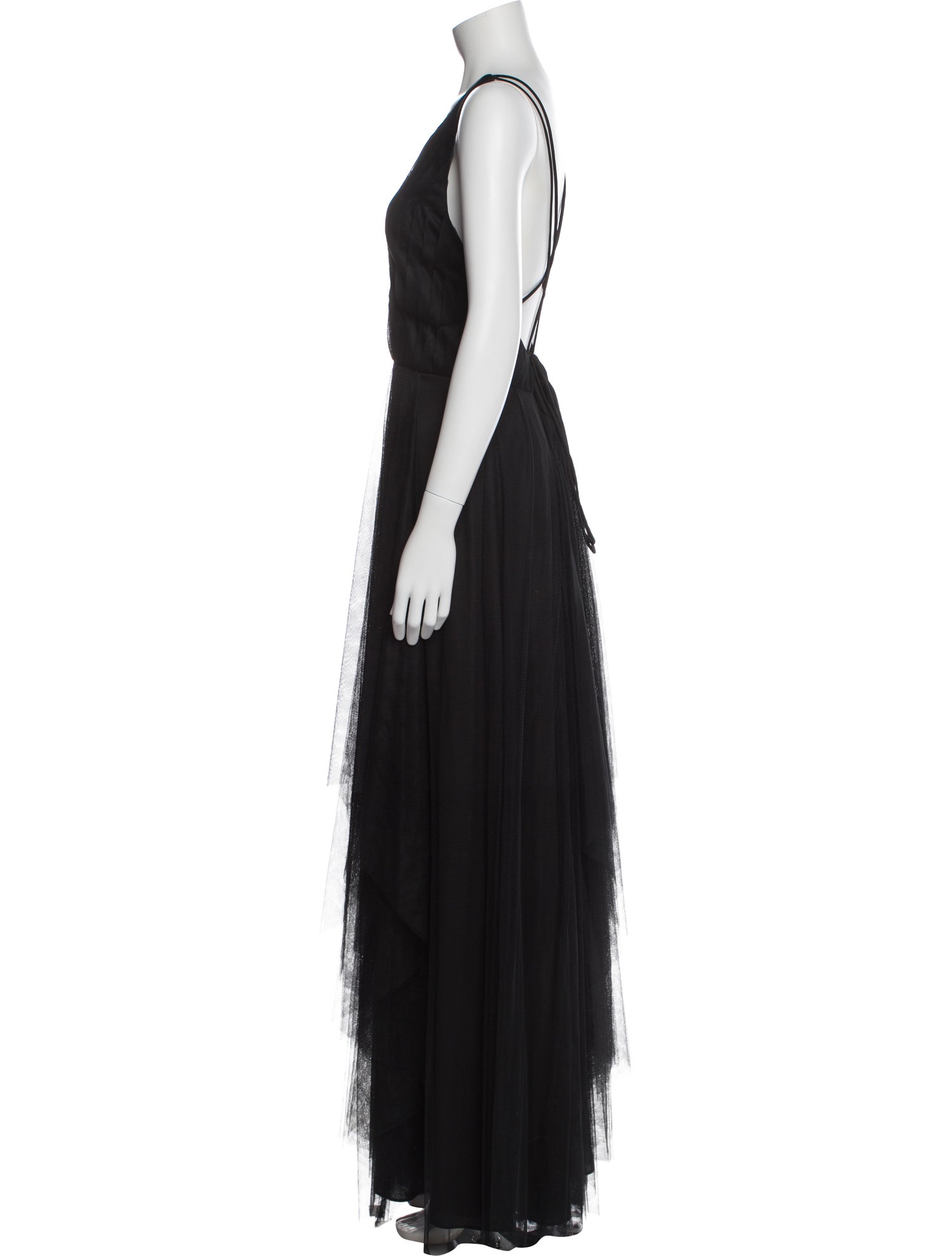Fame & Partners V-Neck Long Dress