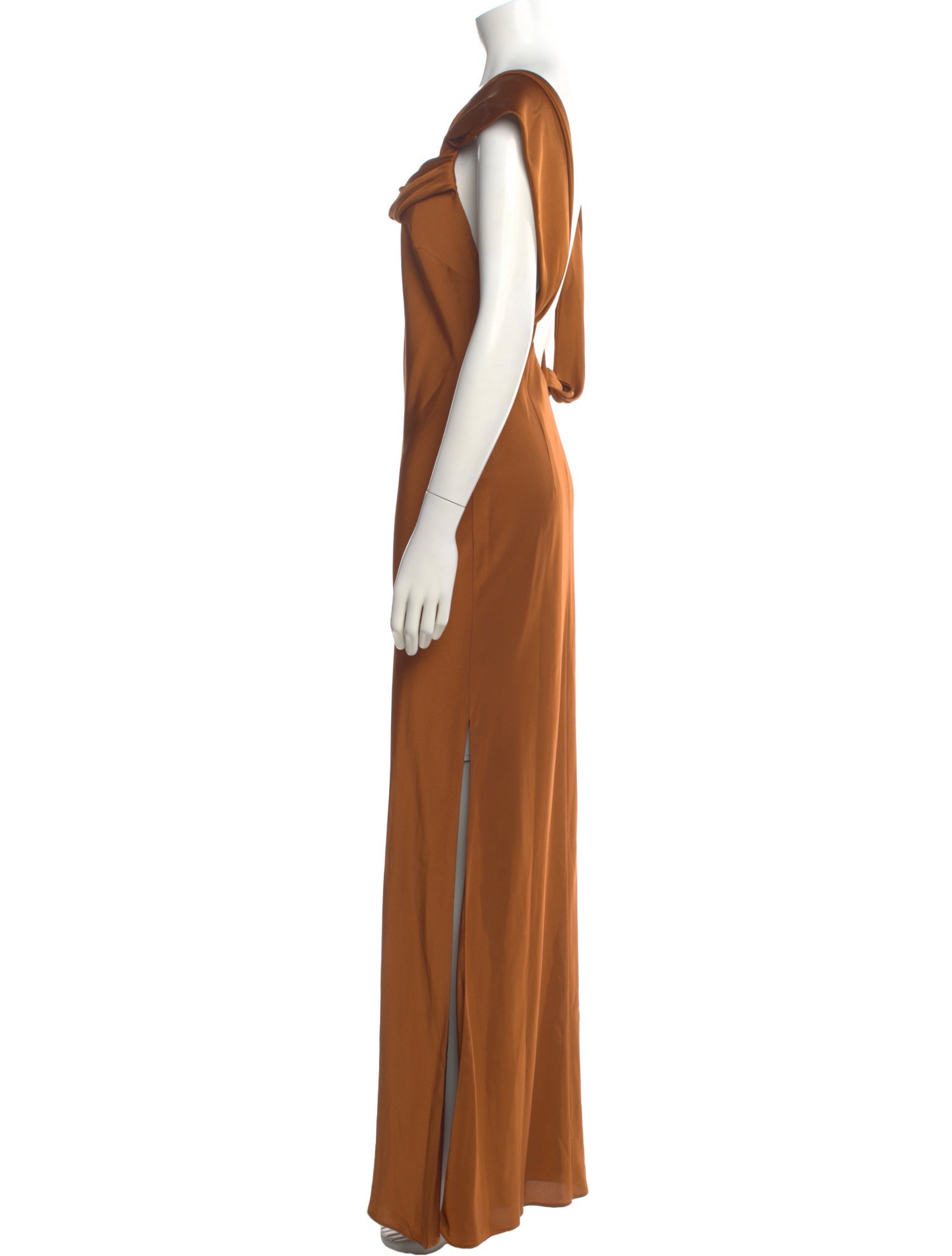 Fame & Partners Cowl Neck Long Dress
