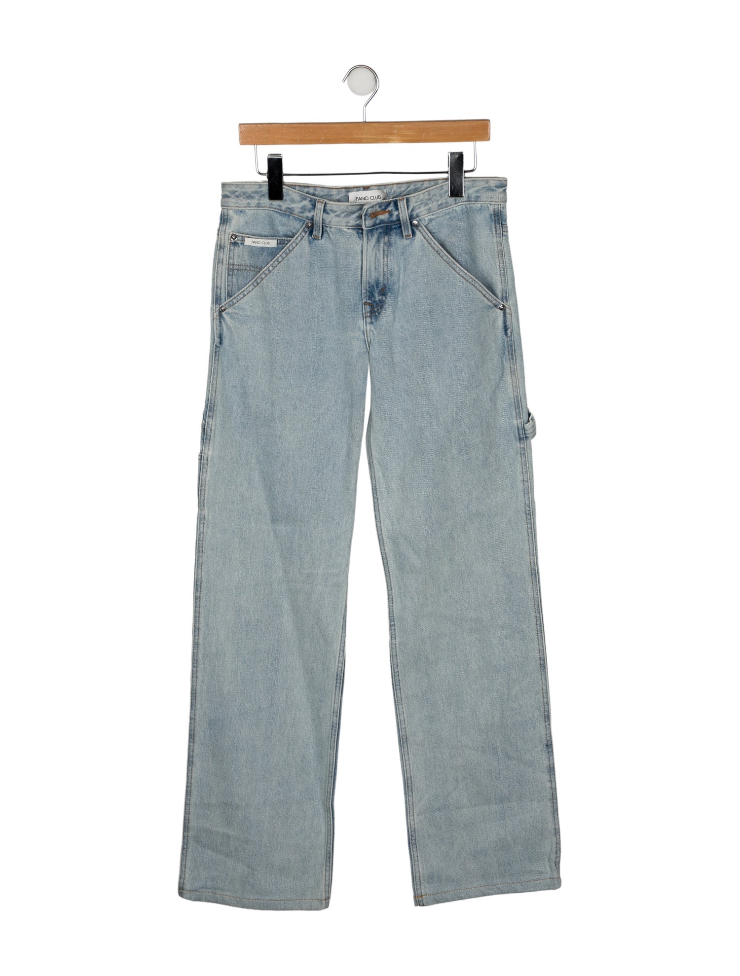 Fanci Club Mid-Rise Wide Leg Jeans