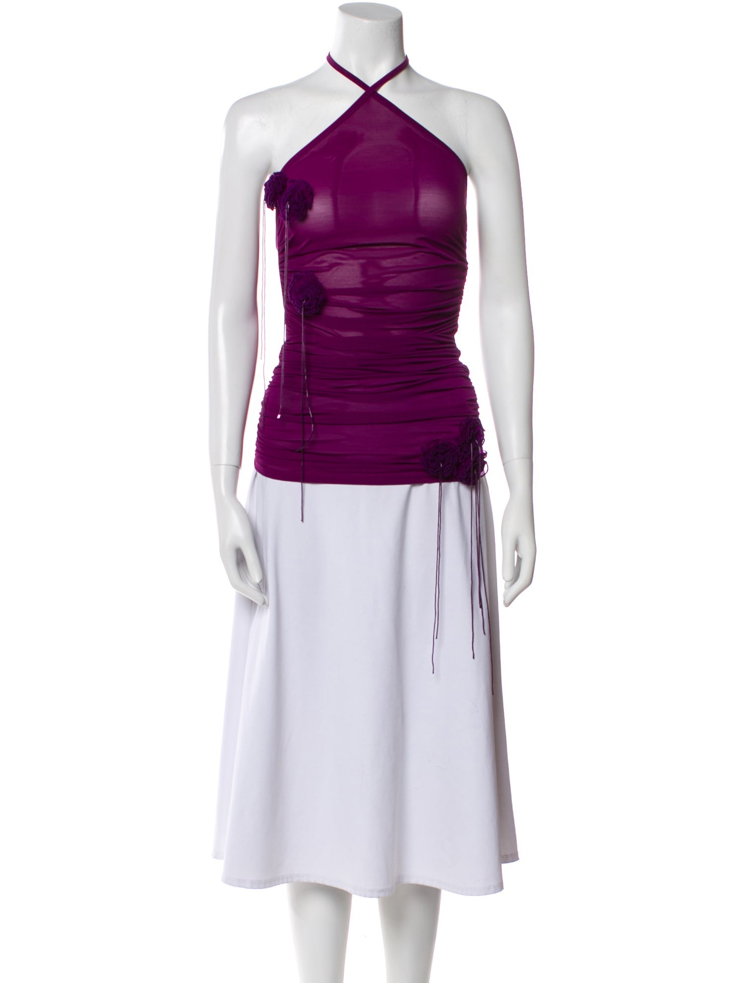 Fanci Club Halterneck Sleeveless Crop Top