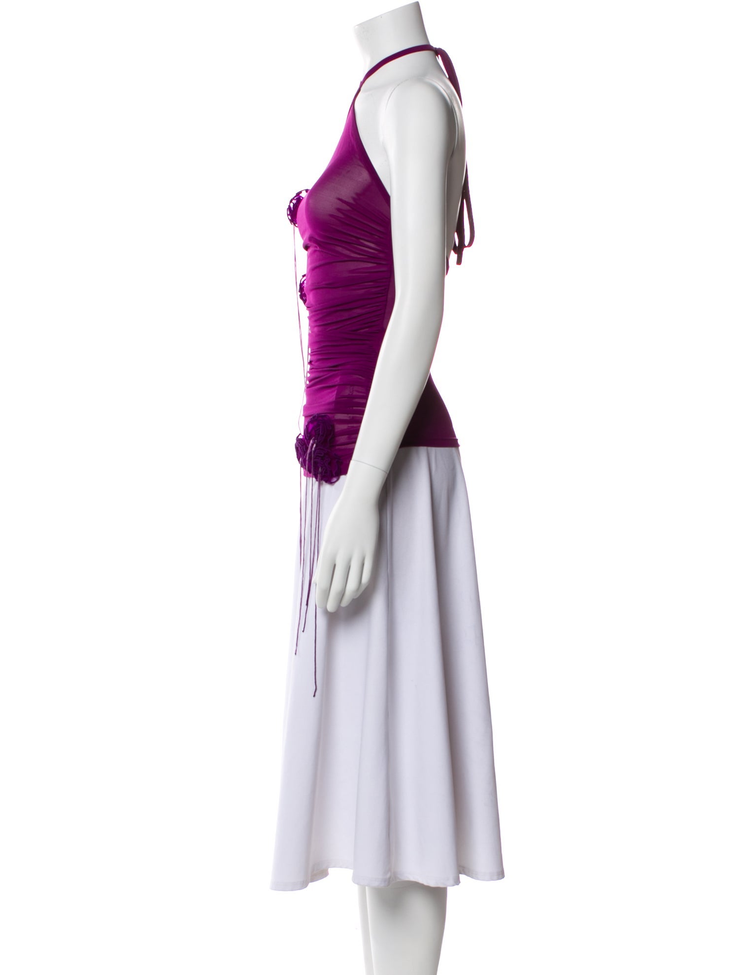 Fanci Club Halterneck Sleeveless Crop Top