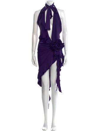 Fanci Club Plunge Neckline Long Dress