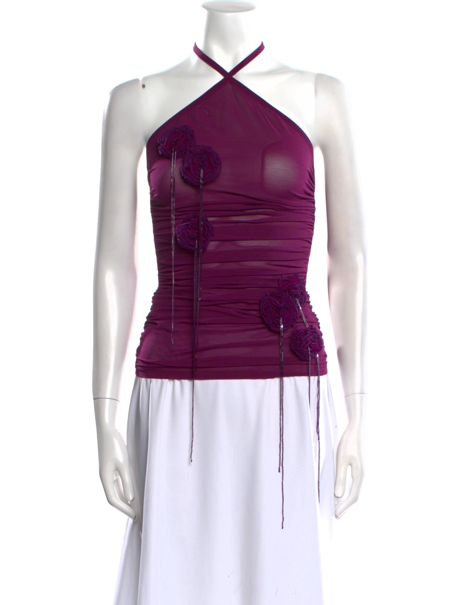 Fanci Club Halterneck Sleeveless Crop Top