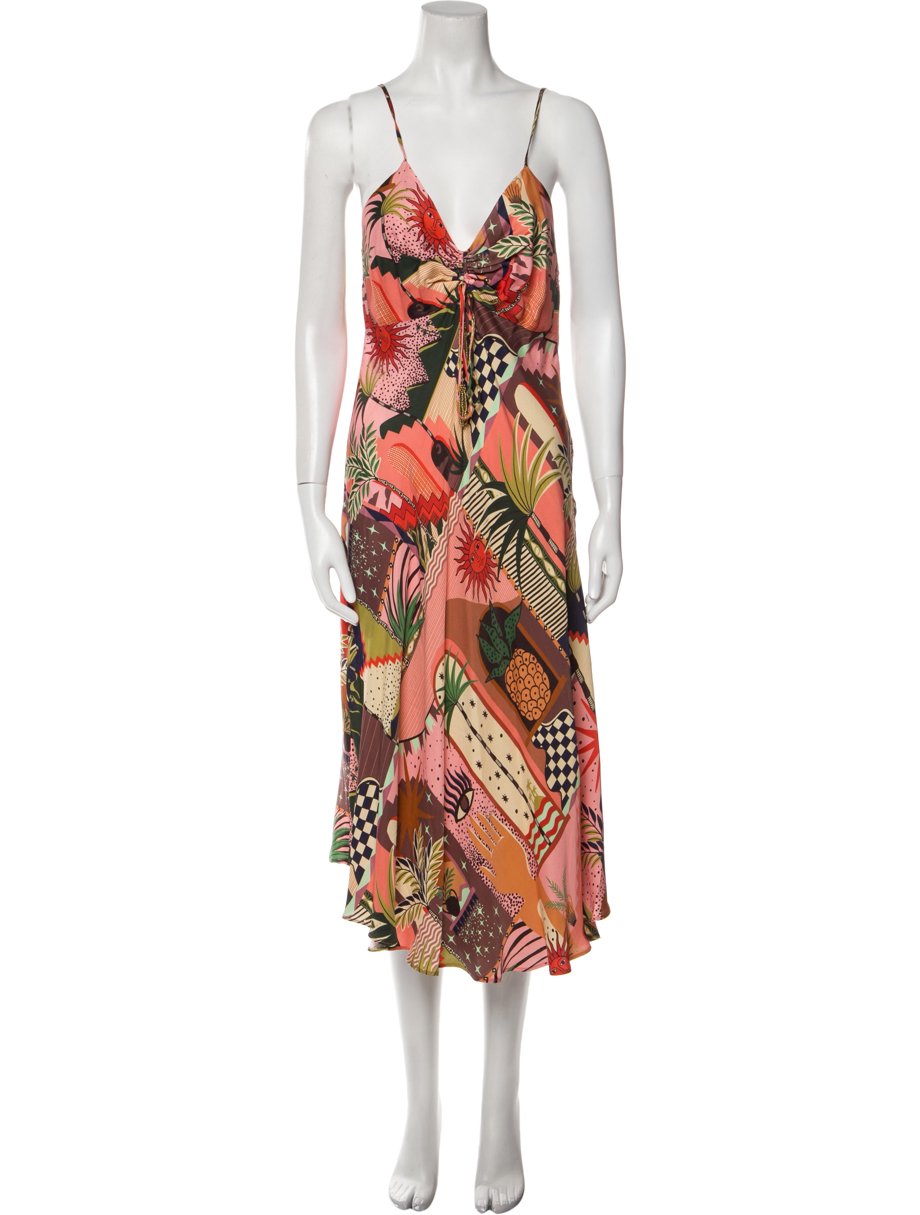 knee length dresses for ladies Sand Mystical Sleeveless Pleated Midi Dress