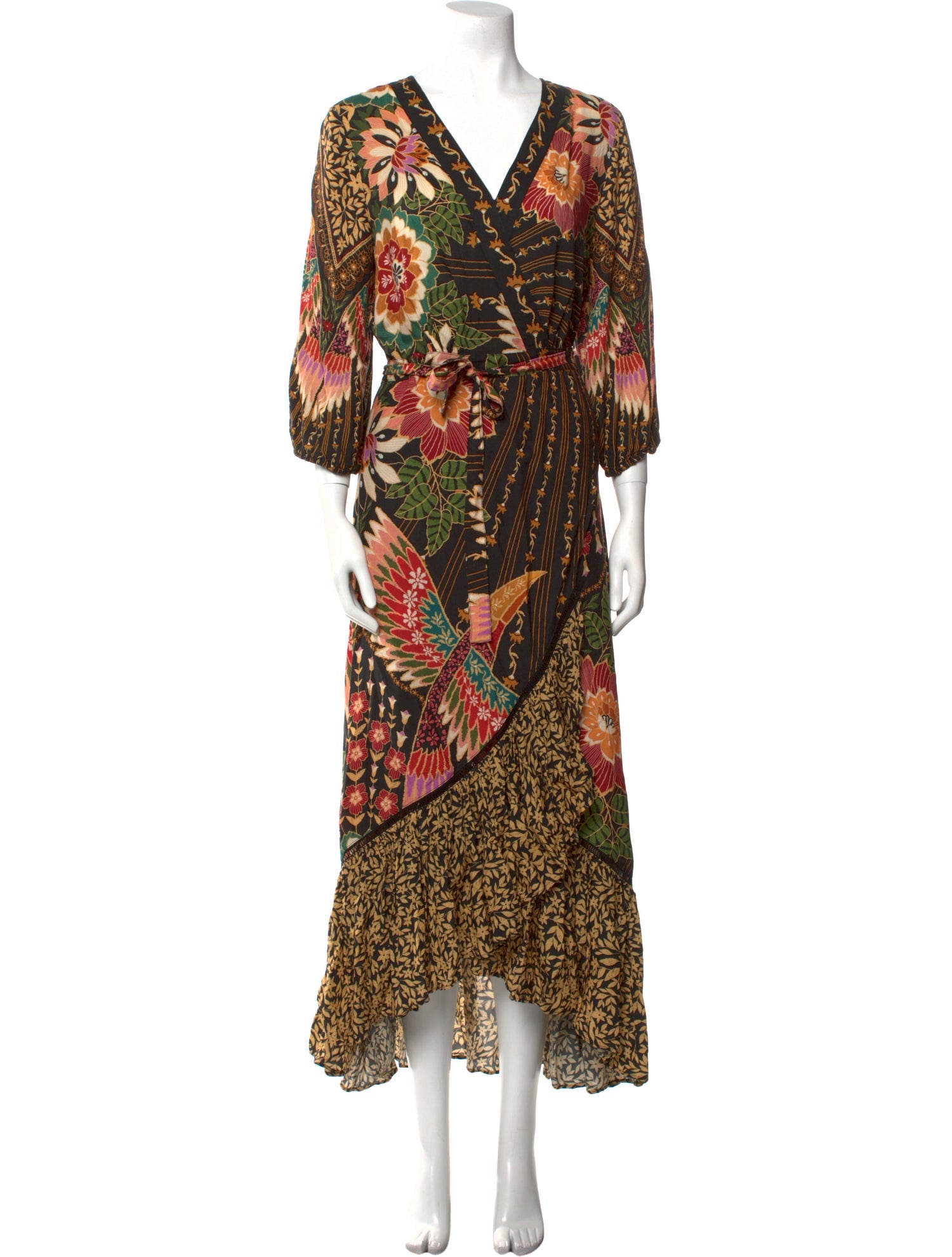 chinese dress ladies Jacquard Lurex Sleeveless Maxi Dress – FARM Rio main image 1