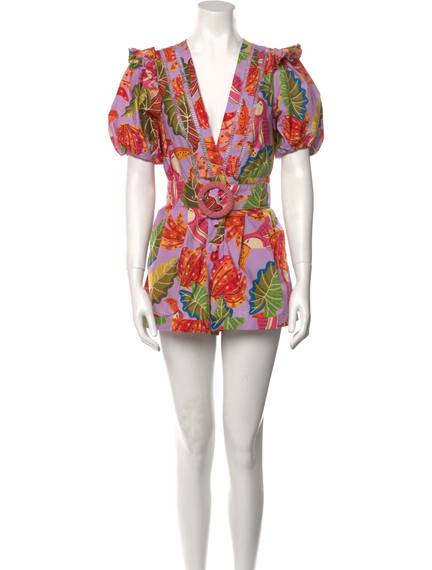 Farm Rio Plunge Neckline Jumpsuit w/ Tags