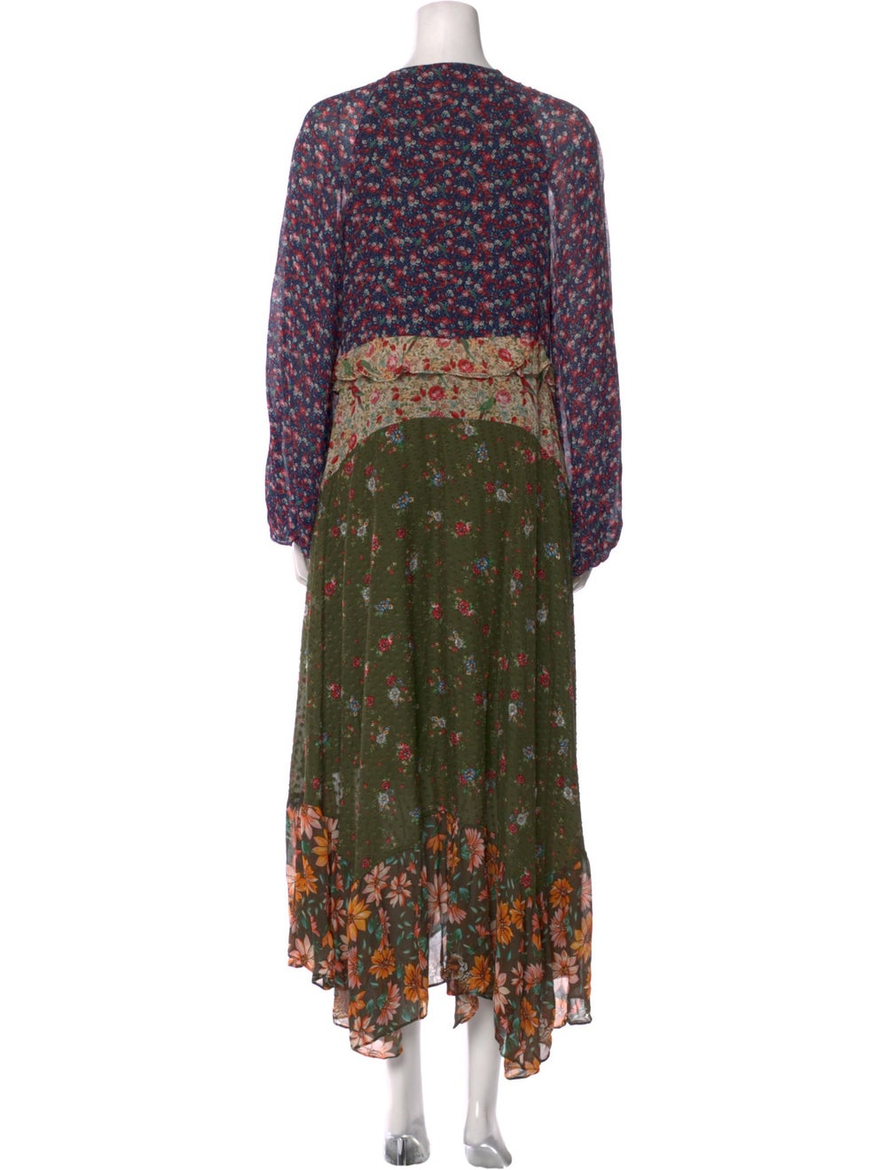 Farm Rio Floral Print Midi Length Dress - Green Dresses, Clothing ...