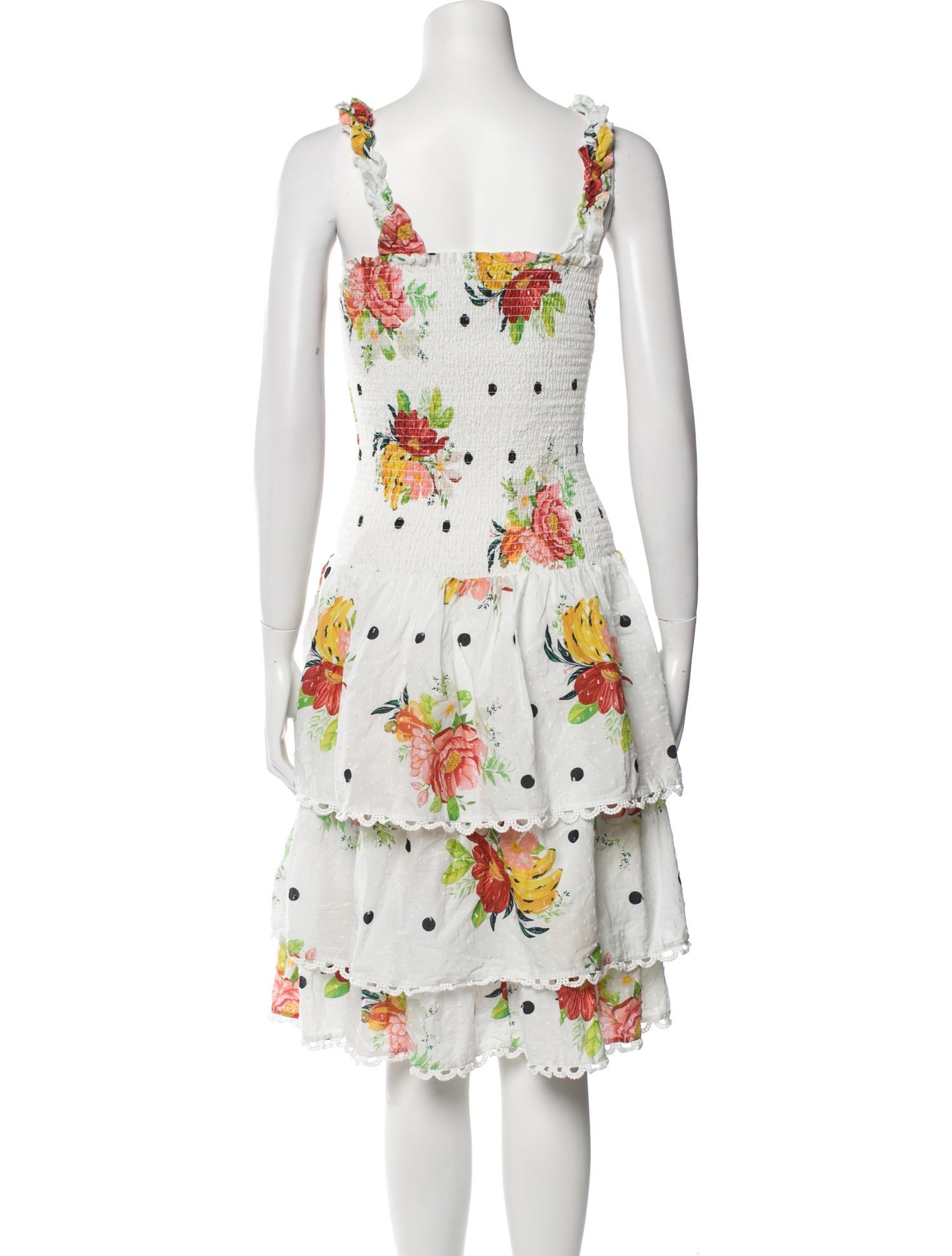 Farm Rio Floral Print Midi Length Dress - White Dresses, Clothing ...