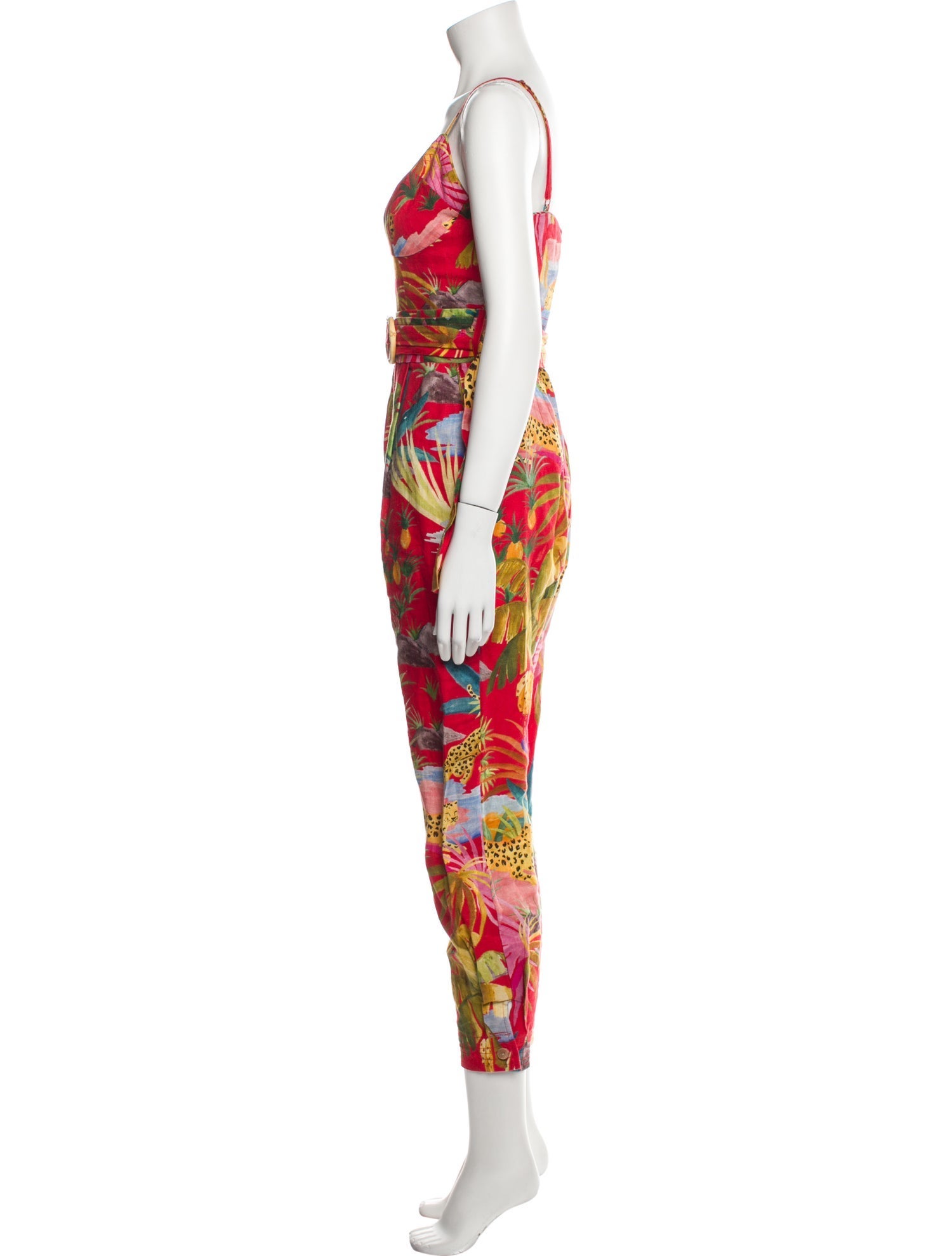 Farm Rio Printed V-Neck Jumpsuit