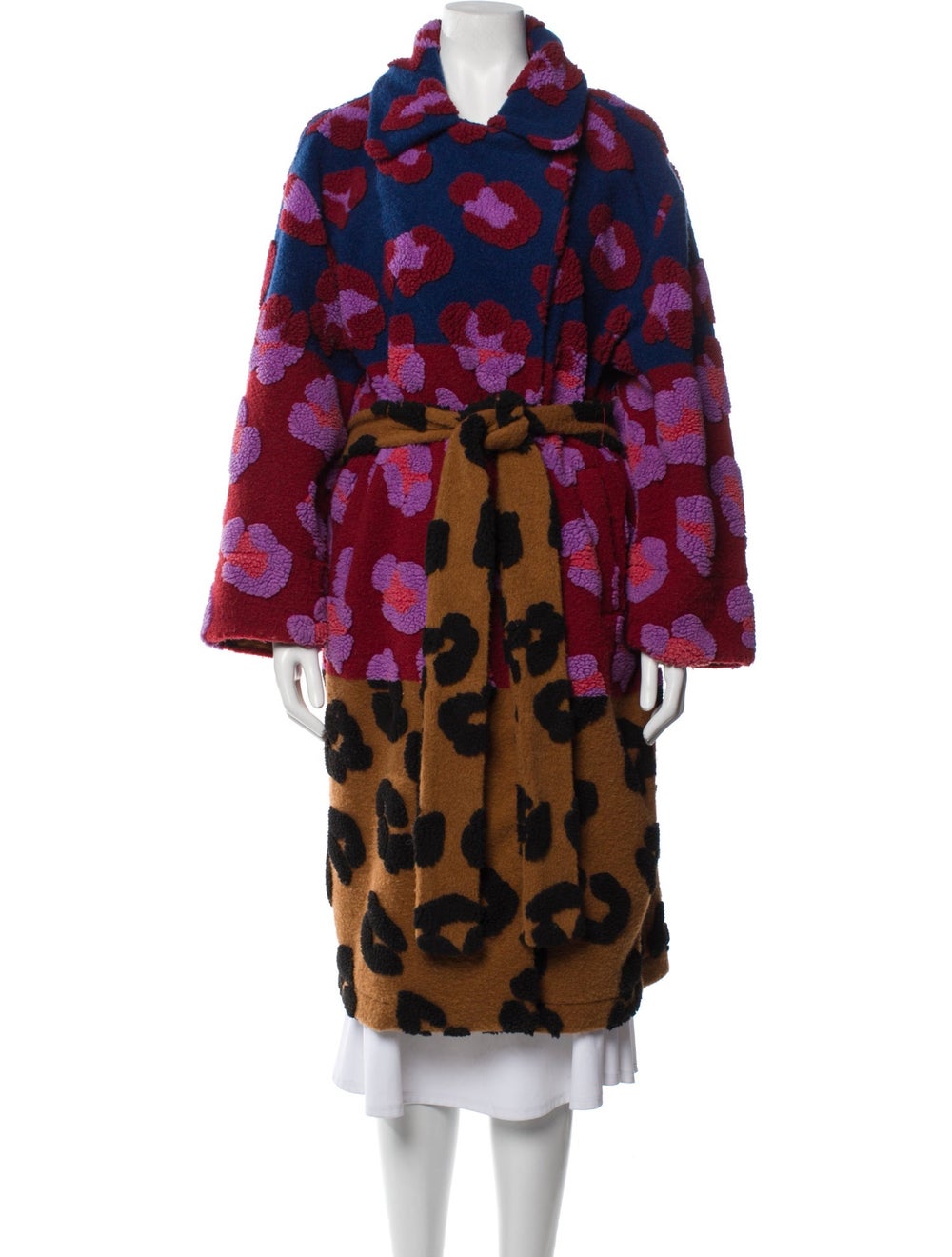 Farm Rio Patterned Coat Blue Coats, Clothing WFARM52872 The RealReal