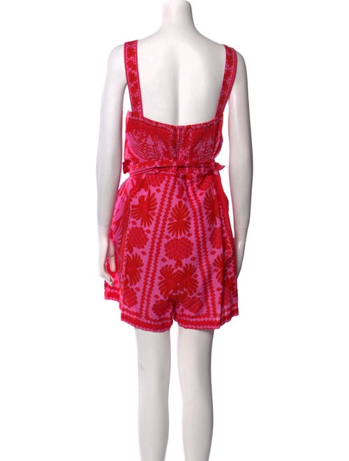 Farm Rio Printed Square Neckline Romper