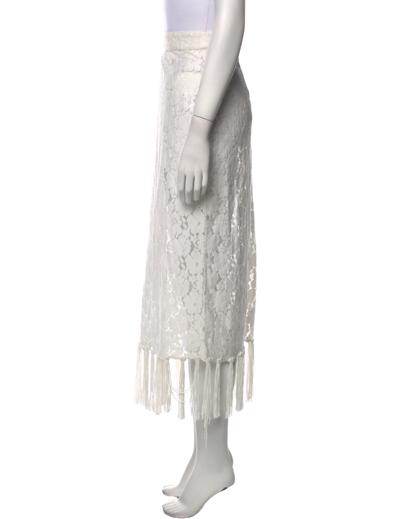 Farm Rio Lace Pattern Midi Length Skirt