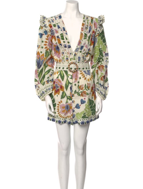 Farm Rio Floral Print V-Neck Romper