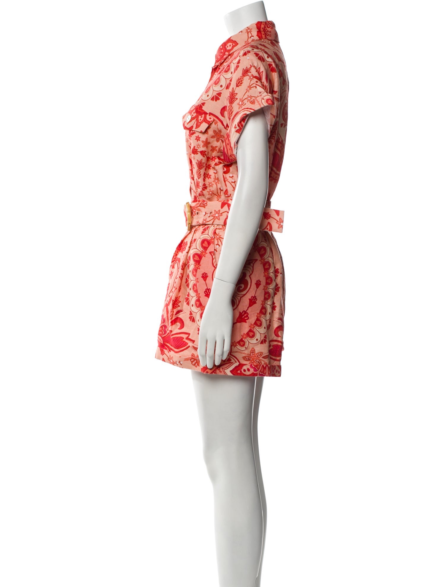 Farm Rio Linen Floral Print Romper