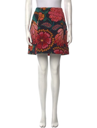 Farm Rio Floral Print Mini Skirt