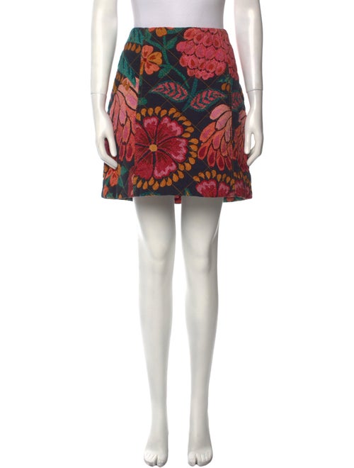 Farm Rio Floral Print Mini Skirt