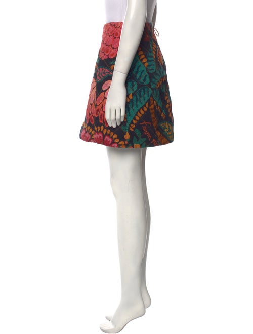 Farm Rio Floral Print Mini Skirt