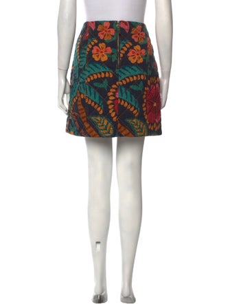 Farm Rio Floral Print Mini Skirt