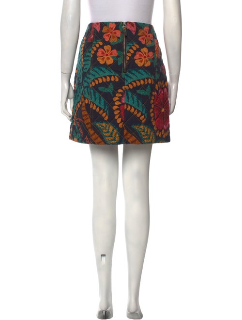 Farm Rio Floral Print Mini Skirt