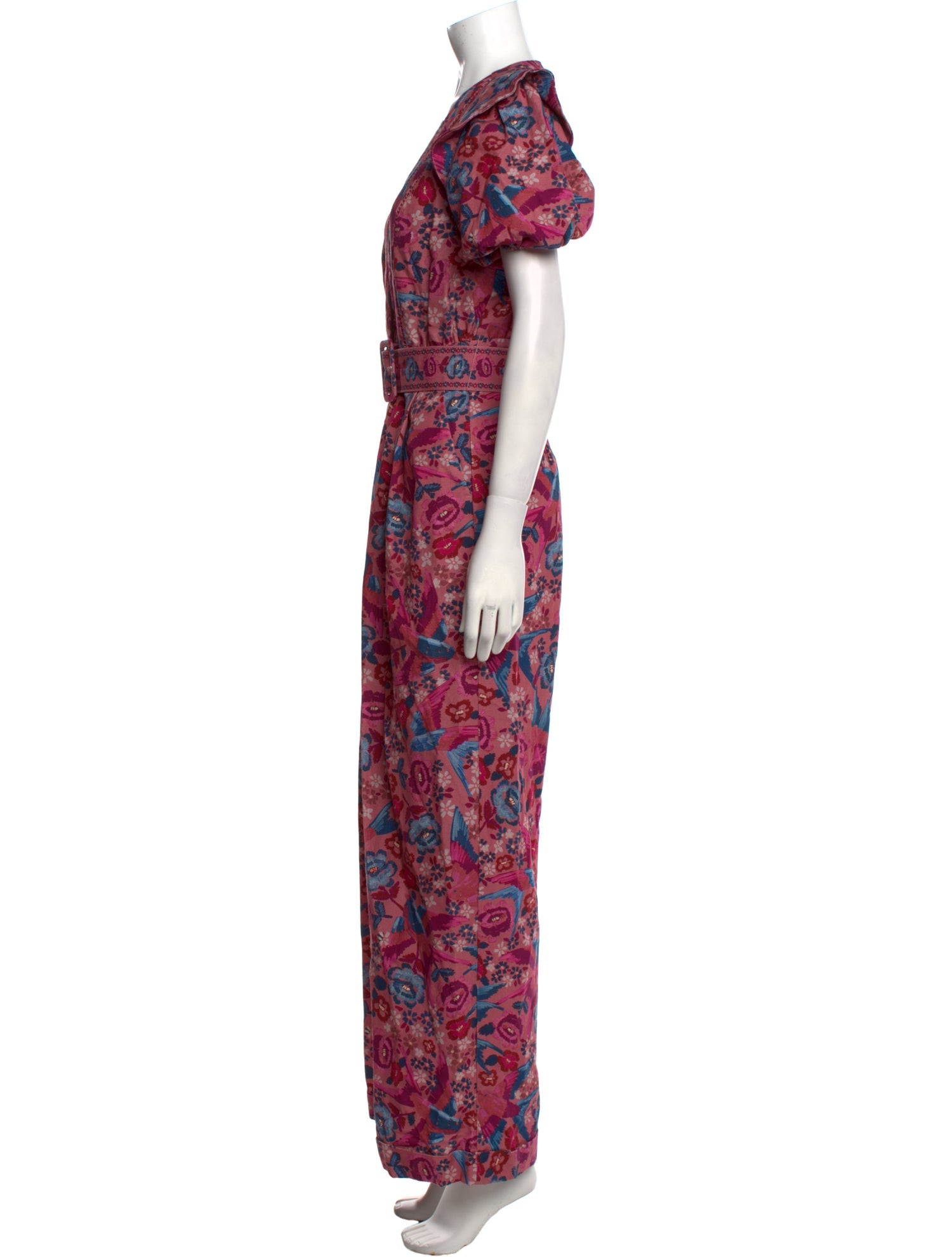 Farm Rio Floral Print V-Neck Jumpsuit
