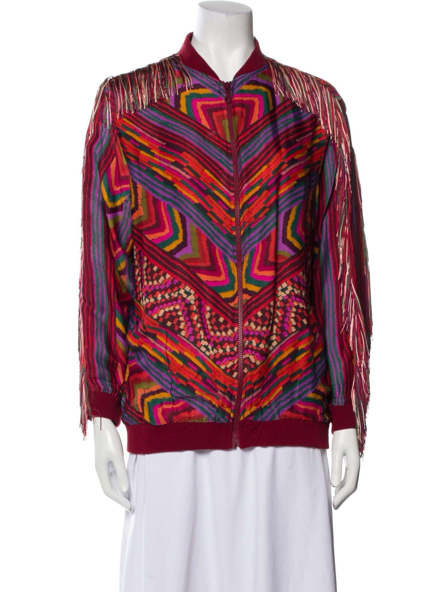 Farm Rio Striped Blazer - Red Jackets, Clothing - WFARM64215 | The RealReal