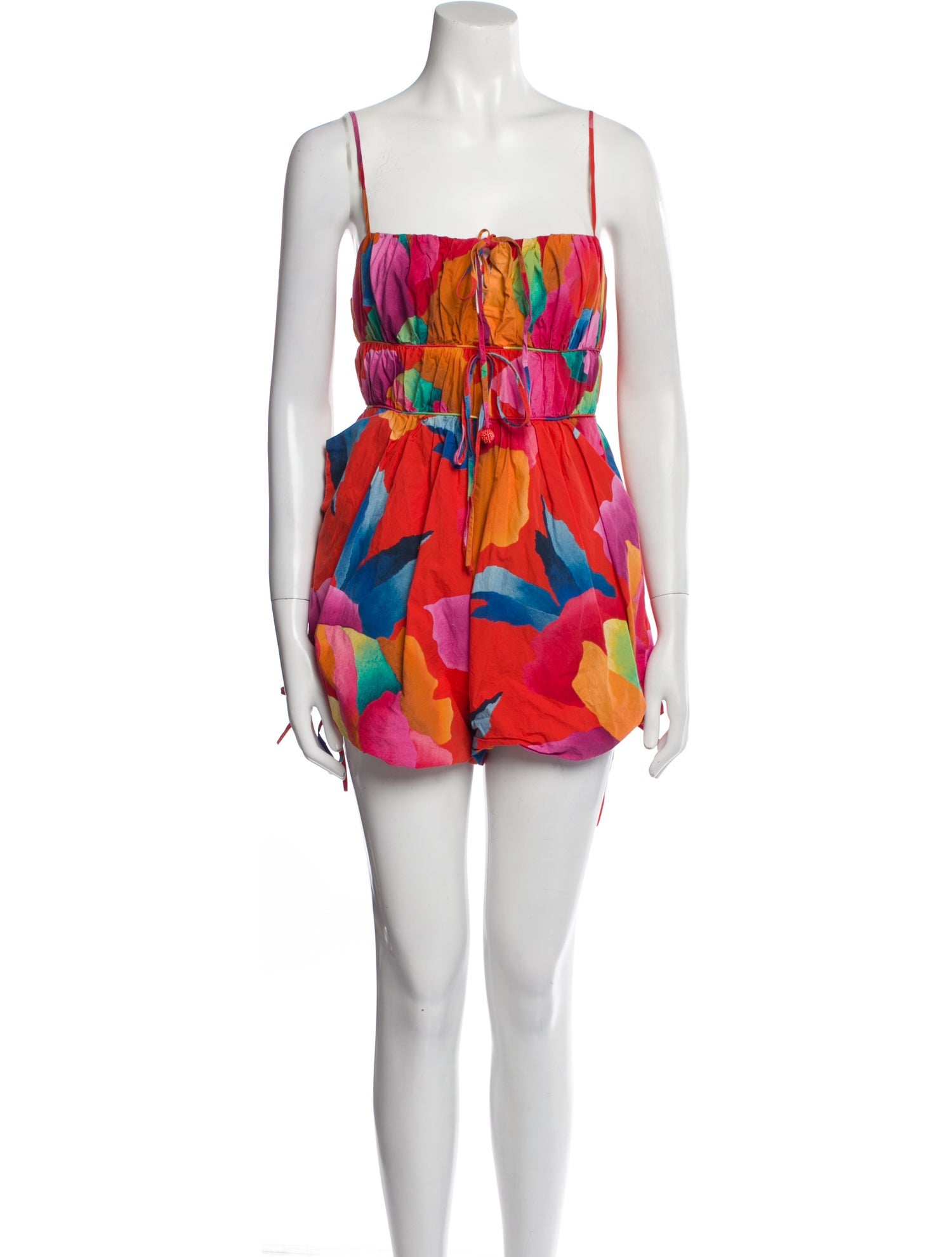 Farm Rio Printed Square Neckline Romper