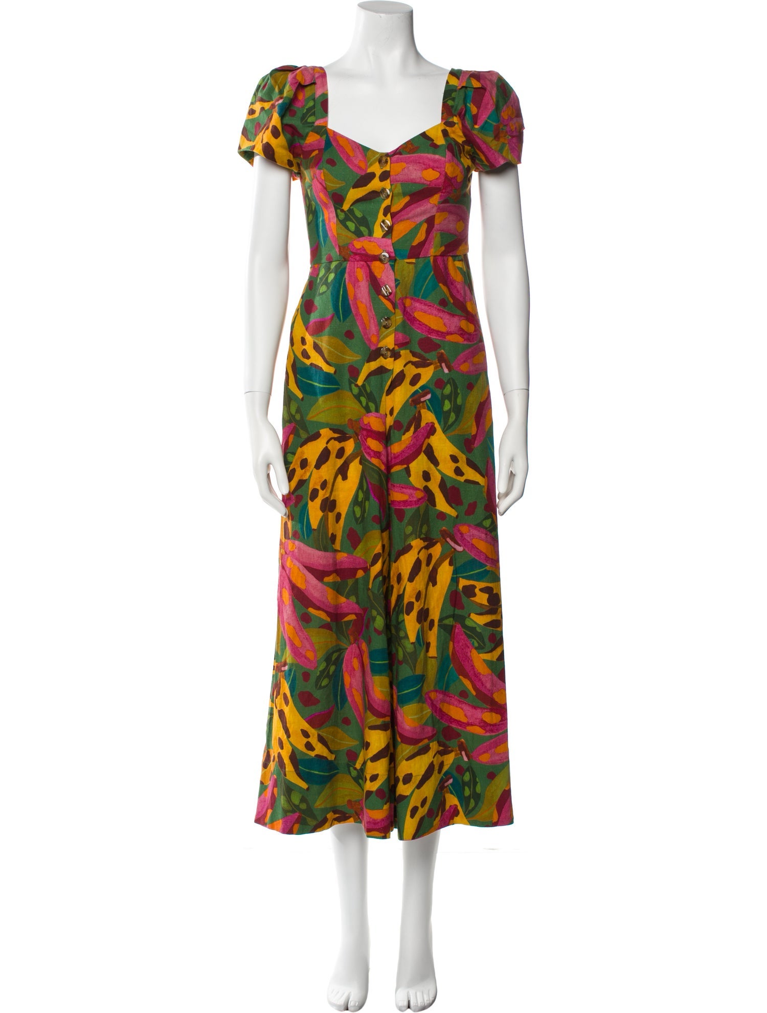 Farm Rio Linen Printed Jumpsuit