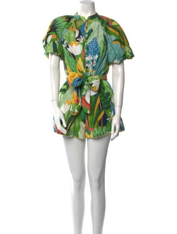 Farm Rio Jumpsuits and Rompers Linen Printed Romper S