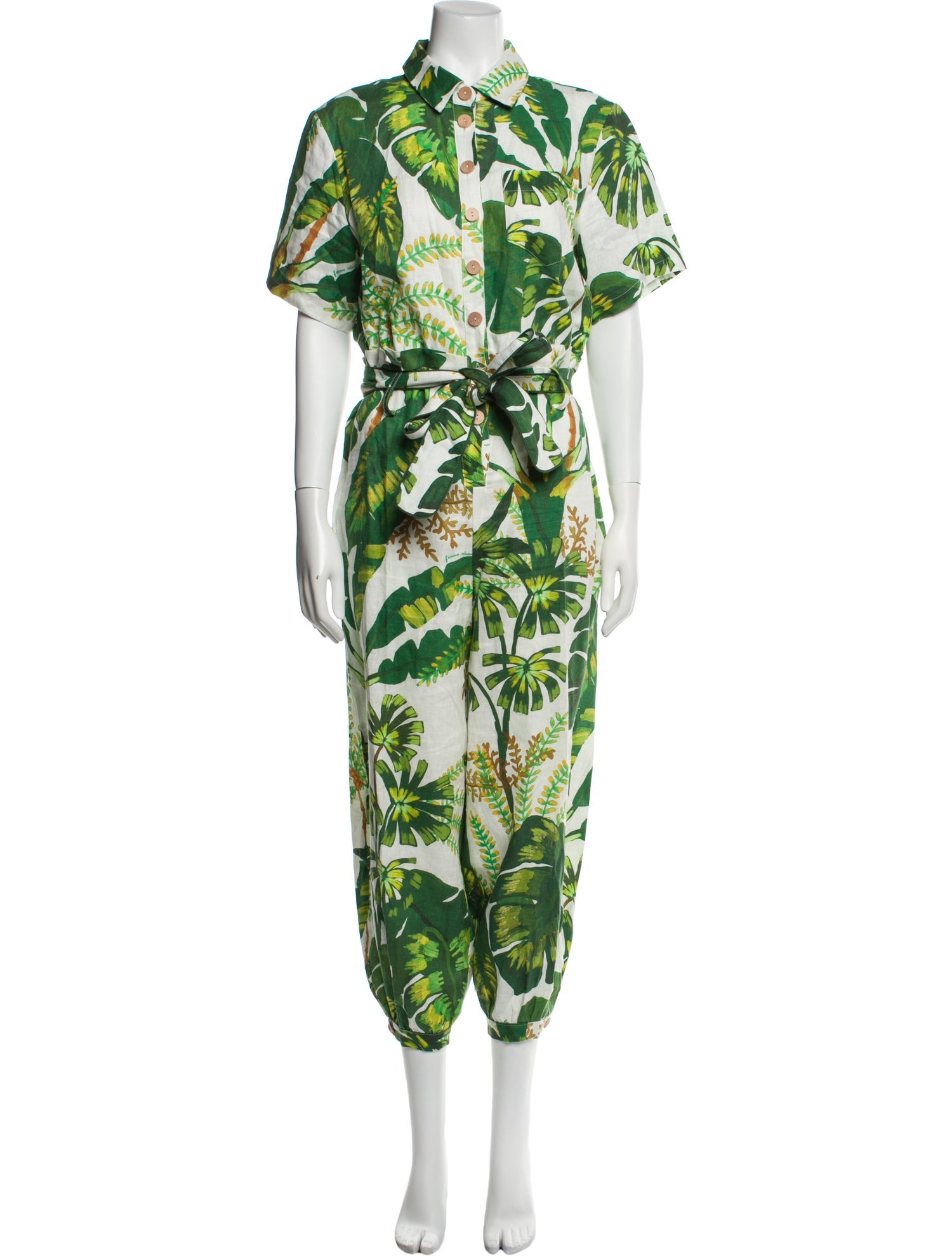 Farm Rio Linen Printed Jumpsuit